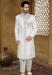 Picture of Statuesque Silk Off White Sherwani