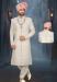 Picture of Resplendent Georgette Off White Sherwani