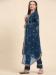 Picture of Georgette Midnight Blue Straight Cut Salwar Kameez