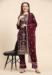 Picture of Georgette Dark Magenta Straight Cut Salwar Kameez