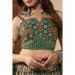 Picture of Sightly Silk Dark Green Lehenga Choli