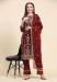 Picture of Georgette Saddle Brown Straight Cut Salwar Kameez