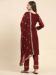 Picture of Georgette Saddle Brown Straight Cut Salwar Kameez