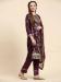 Picture of Georgette Dark Magenta Straight Cut Salwar Kameez