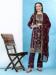 Picture of Georgette Dark Magenta Straight Cut Salwar Kameez