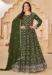 Picture of Georgette Dark Olive Green Anarkali Salwar Kameez