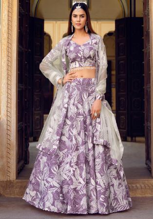 Picture of Splendid Silk Grey Lehenga Choli