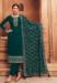 Picture of Georgette Dark Green Straight Cut Salwar Kameez