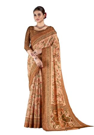 Picture of Excellent Silk Tan Saree