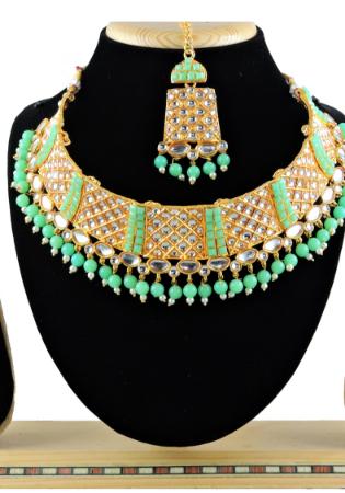 Picture of Ravishing Dark Khaki Necklace Set