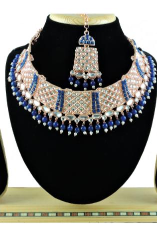 Picture of Pretty Midnight Blue Necklace Set