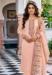 Picture of Georgette Pale Golden Rod Straight Cut Salwar Kameez