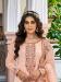 Picture of Georgette Pale Golden Rod Straight Cut Salwar Kameez