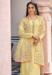 Picture of Georgette Pale Golden Rod Straight Cut Salwar Kameez