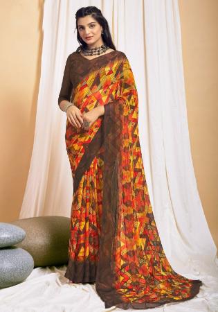 Picture of Fine Chiffon Peru Saree