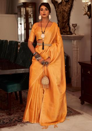 Picture of Well Formed Satin Sandy Brown Saree