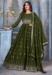 Picture of Georgette Dark Olive Green Anarkali Salwar Kameez