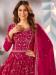 Picture of Pretty Georgette Deep Pink Anarkali Salwar Kameez