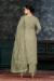 Picture of Chiffon Dark Sea Green Straight Cut Salwar Kameez