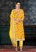 Picture of Wonderful Chiffon Yellow Straight Cut Salwar Kameez