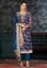 Picture of Sightly Chiffon Navy Blue Straight Cut Salwar Kameez