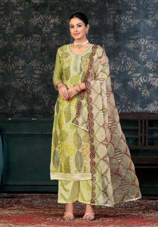 Picture of Fine Cotton Burly Wood Straight Cut Salwar Kameez