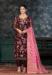 Picture of Net & Satin Maroon Straight Cut Salwar Kameez