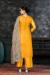 Picture of Net & Satin Dark Orange Straight Cut Salwar Kameez