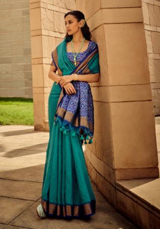 Picture of Nice Silk Teal Saree