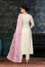 Picture of Elegant Organza Beige Straight Cut Salwar Kameez