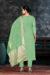 Picture of Organza Dark Sea Green Straight Cut Salwar Kameez