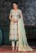 Picture of Ideal Organza White Straight Cut Salwar Kameez