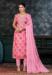 Picture of Organza Light Pink Straight Cut Salwar Kameez