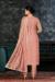 Picture of Organza Rosy Brown Straight Cut Salwar Kameez