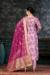 Picture of Fine Organza Plum Straight Cut Salwar Kameez