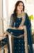 Picture of Georgette Midnight Blue Straight Cut Salwar Kameez