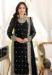 Picture of Comely Georgette Black Straight Cut Salwar Kameez