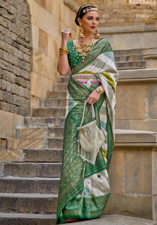 Picture of Comely Silk Silver Saree