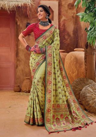 Picture of Exquisite Silk Dark Khaki Saree