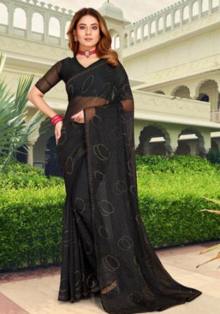 Picture of Resplendent Silk Black Saree