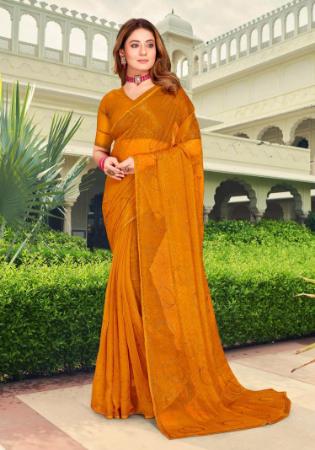 Picture of Graceful Silk Dark Orange Saree