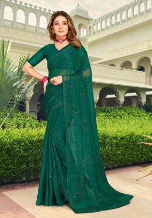 Picture of Excellent Silk Teal Saree