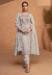 Picture of Delightful Silk Silver Straight Cut Salwar Kameez