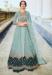 Picture of Net Dark Sea Green Straight Cut Salwar Kameez