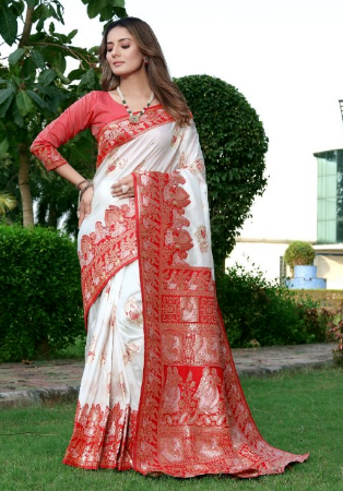 Picture of Grand Silk White Saree