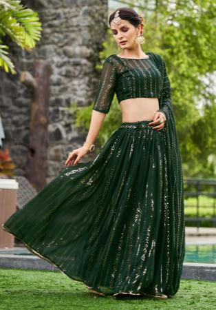 Picture of Classy Georgette Sea Green Lehenga Choli