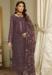 Picture of Georgette Dim Gray Straight Cut Salwar Kameez