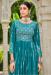 Picture of Fascinating Georgette Teal Readymade Salwar Kameez