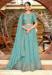 Picture of Beautiful Chiffon Cadet Blue Lehenga Choli