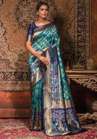 Picture of Nice Silk Teal Saree